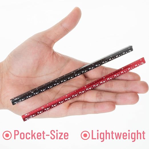 Mr. Pen- 6 Inch Pocket Size Ruler, 2 Pack, Small Architectural Scale | Compact - Image 5