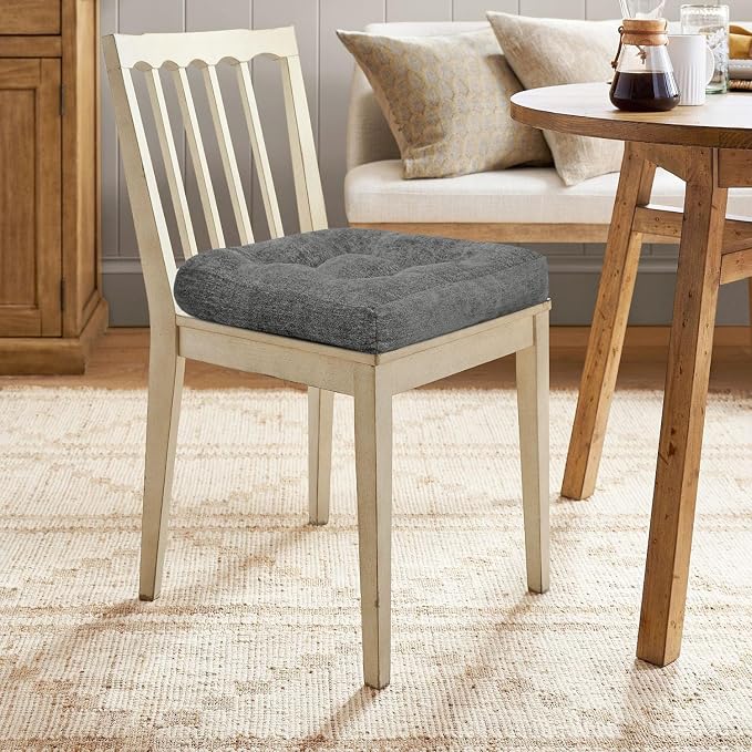 downluxe Chair Cushions for Dining Chairs 2 Pack, Tufted Indoor Chair Pads - Image 7
