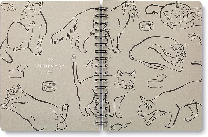 Compendium Spiral Notebook - Wild at Heart — A Designer Spiral Notebook with 192 Lined Pages, College Ruled, 7.5”W x 9.25”H-DeskLoop Office