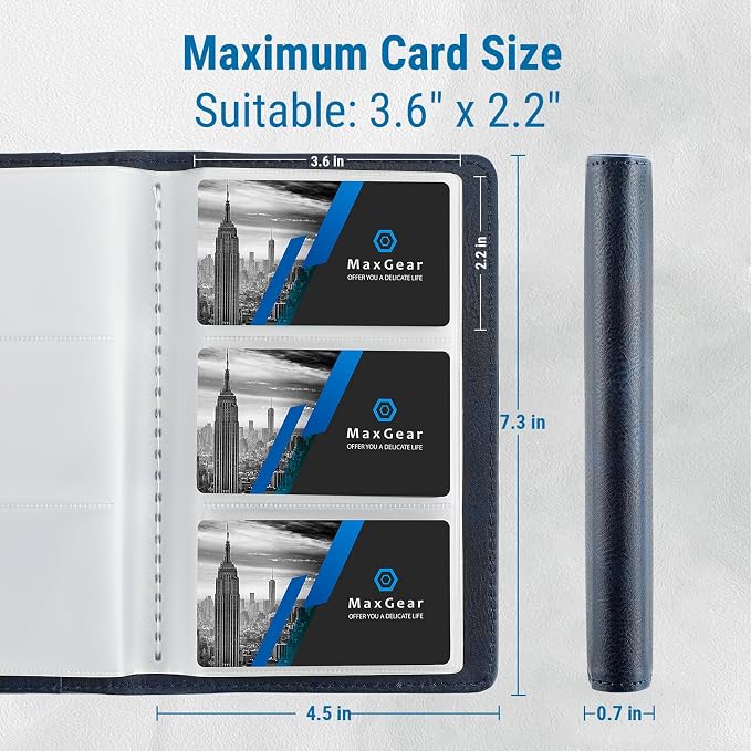 MaxGear Business Card Organizer Book, Holds 240 Cards, Professional Card Binder - Image 6