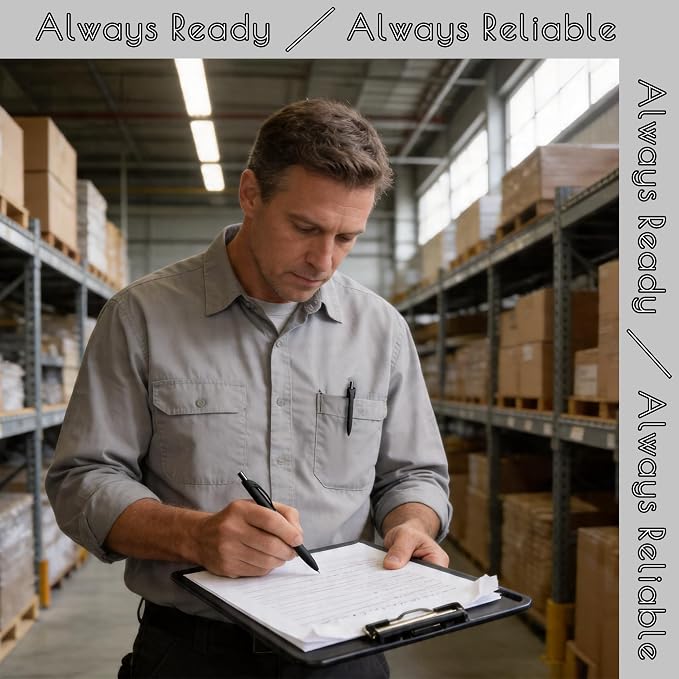 deegtran Pens Bulk, 50 Pack No Bleed Black Ink Click Pens, Wholesale - Image 5