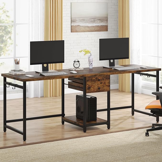 Tribesigns Two Person Desk, 79 Inch Double Desk - Image 3