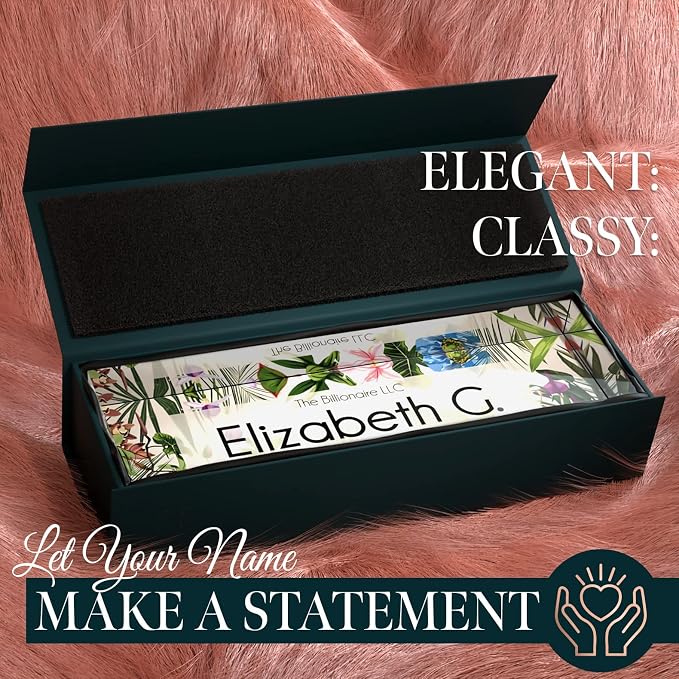 Desk Name Plate Personalized, Custom Name Plates, 2½/x8 Inches, Thick - Image 2