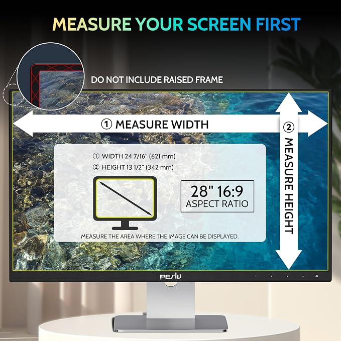 Peslv 28 Inch Privacy Screen for Computer Monitor 16:9 Aspect Ratio, Eye - Image 4