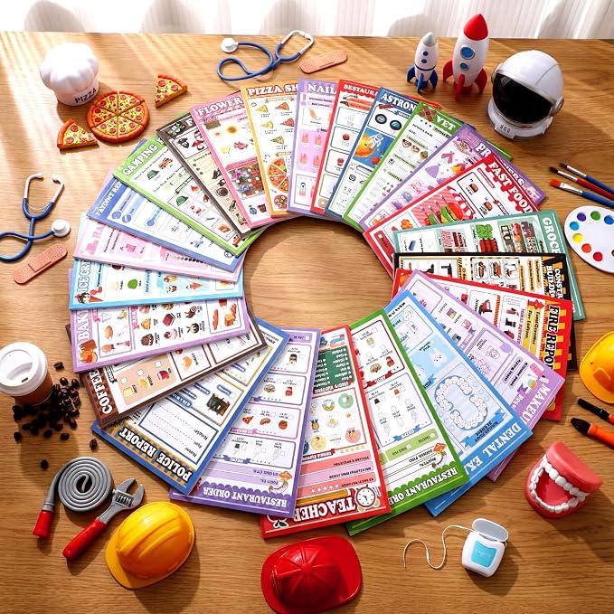 Eaasty Kids Pretend Play Notepads 4 x 6 Inch Pads - Image 2