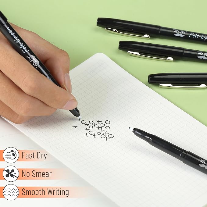 Mr. Pen- Felt Tip Pens, 12 Pack, 0.7 mm, Fast Dry | No Smear, Planner Markers - Image 3