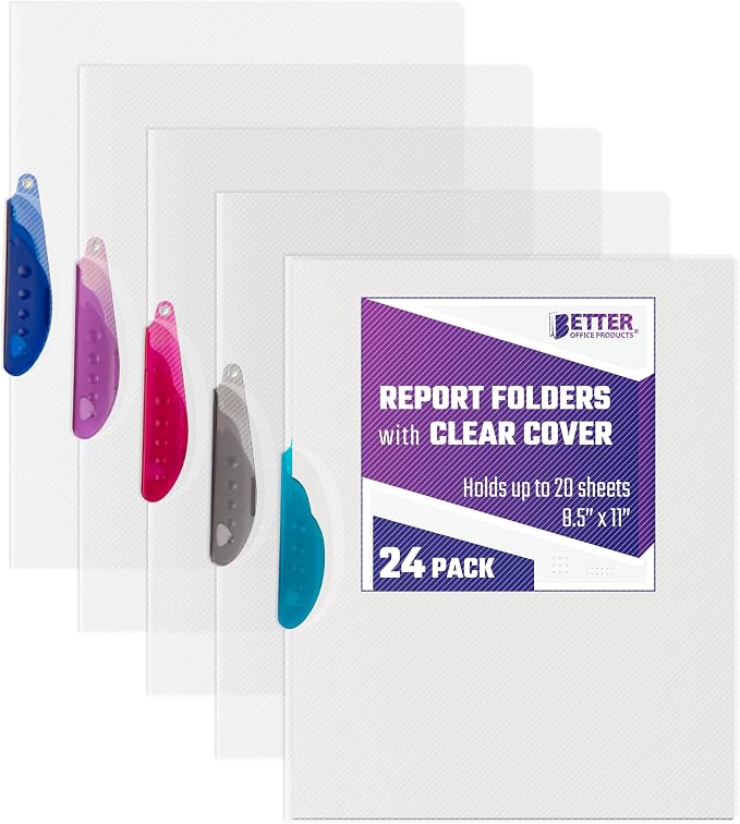 Better Office Products Presentation Folder Report Covers, No Punch Report Covers by BetterOfficeProducts