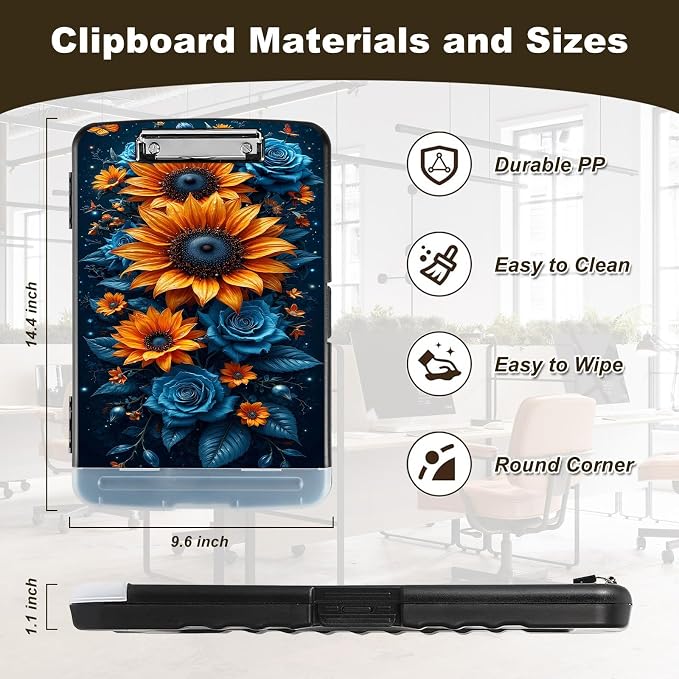 Clipboard with Storage, Nursing Clip Board 8.5 x 11 Storage Organization Box - Image 2