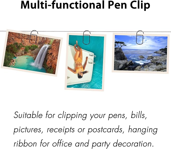 Wisdompro Pen Clip, 12 Pack Stainless Steel Pencil Clip Holder - Image 6