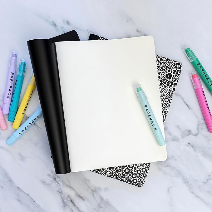 PAPERAGE Soft Cover Blank Journal Notebook, 2 Pack, (Lavender), 100 Pages, Large 7.5 inches x 9.5 inches, Ideal for Sketch Book, Note Taking & Travel Journal-DeskLoop Office