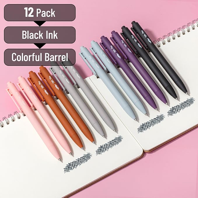 Mr. Pen- Retractable Gel Pens, 12 Pack, Earthly Neutrals Barrel | Fine Point - Image 2