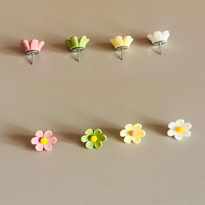 50 Pcs Flower Push Pins, Colorful Plastic Thumb Tacks - Image 5