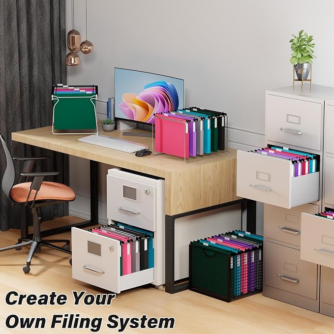 Ansook Letter Size Hanging File Folders Extra Capacity, Heavy Duty 1" - Image 7