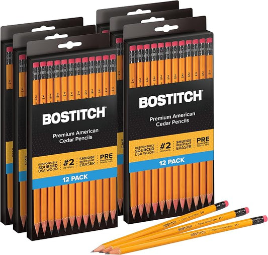 Bostitch Office Premium #2 Pencils, American Cedar Wood, Pre-Sharpened by BostitchOfficeProducts