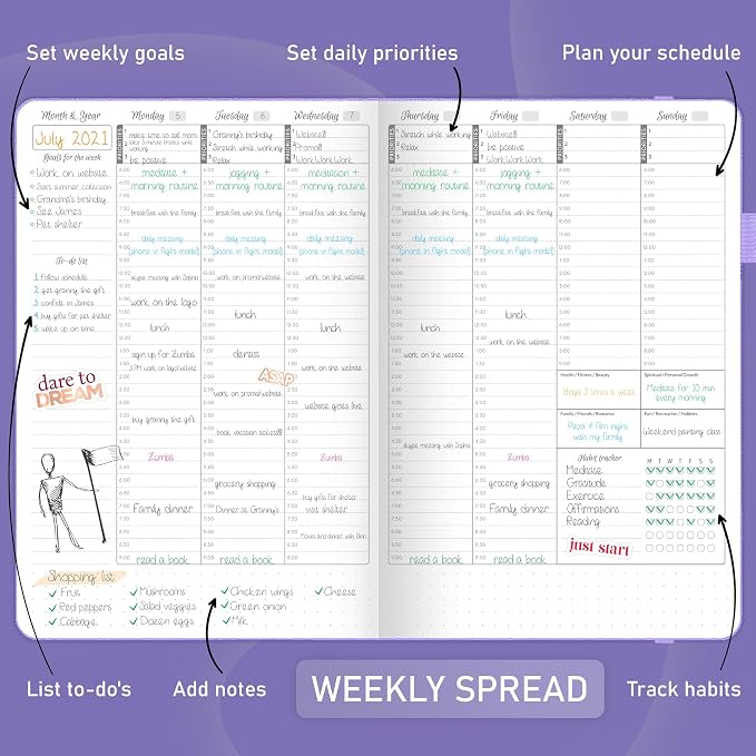 GoGirl Weekly Schedule Planner – Hourly Work & Life Planner - Image 3