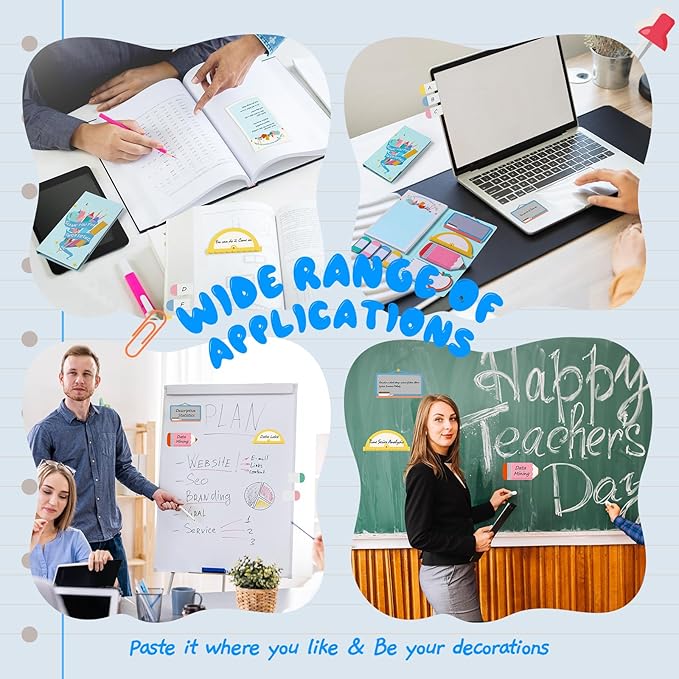 Sticky Notes Set Blackboard Self-Stick Note Pads Teacher Appreciation Gift Writing Memo Pads School Office Supplies-DeskLoop Office