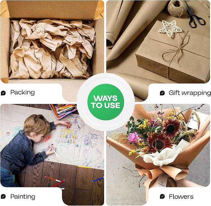 Brown Kraft Paper Roll 18" x 1200" - Image 6