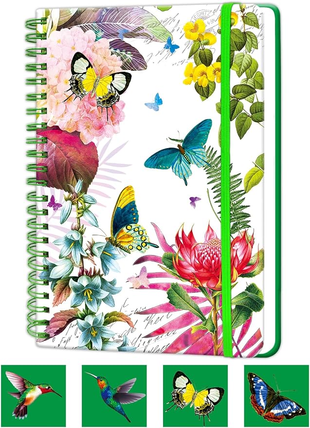 A5 Small Spiral Notebook, 5.7x8.5 Inch 160 Line Page Hardback Small Notepad | by Unknown