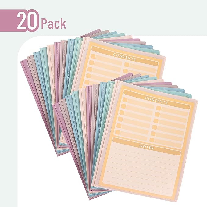Mr. Pen- Plastic Folders with Pockets and Prongs, 20 Pack, Letter Size | - Image 2