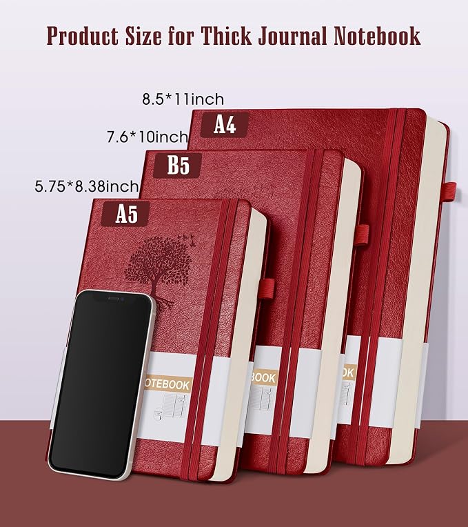 Lined Journal Notebook, 365 Pages B5 Large Journals - Image 2