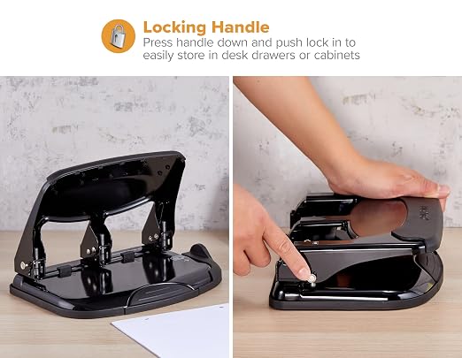 Bostitch Office EZ Squeeze Heavy Duty 3-Hole Punch - Image 6
