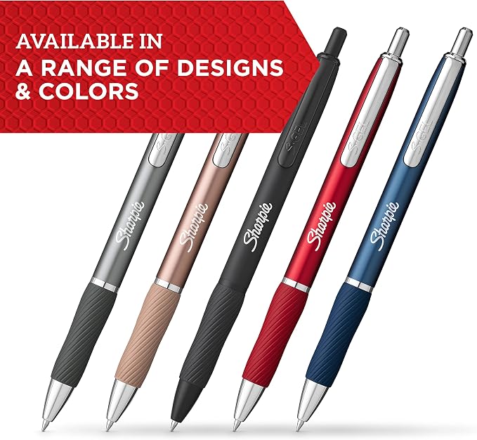 Sharpie S-Gel Pens, Sleek Metal Barrel, Medium Point - Image 2