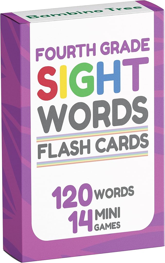 Sight Words Flash Cards 4th Grade by TheBambinoTree