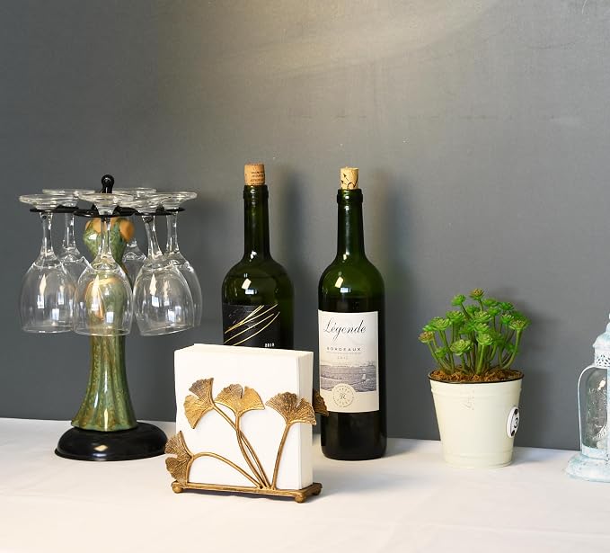 OwlGift Modern Ginkgo Leaves Design Napkin Holder - Image 4