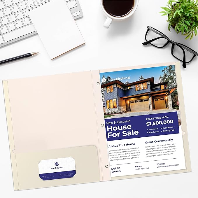 Better Office Products White Paper 2 Pocket Folders - Image 5