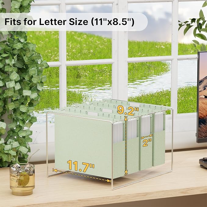 XINGIA Plastic Hanging File Folders Letter Size, 12 Pack 2" Expansion Extra - Image 2