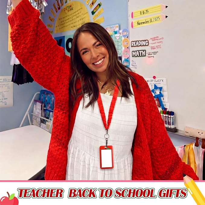 Gilprop 1 Pcs Scrunchie Teacher Lanyards - Image 5