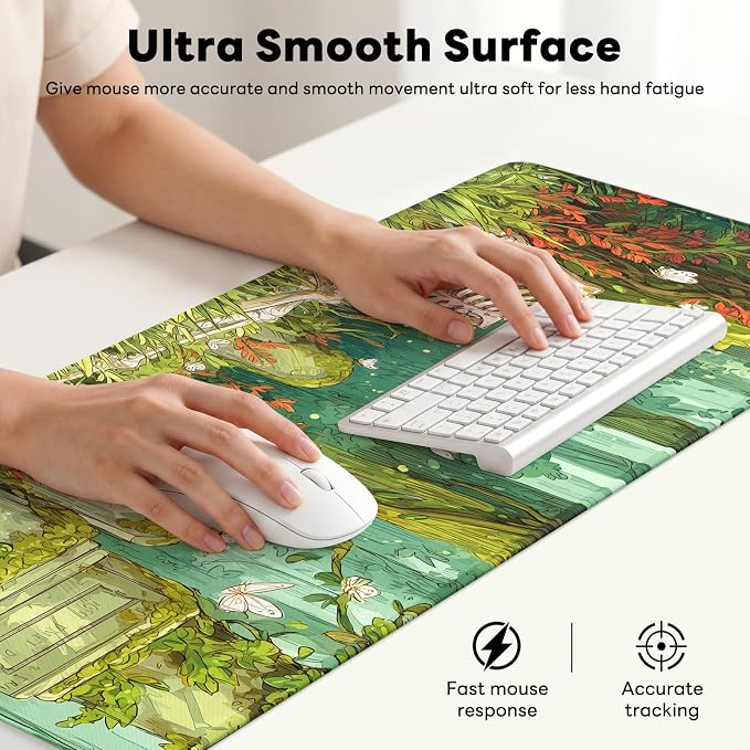Desk Mat, Big Desk Pad, 31.5x11.8 Inches Extended Big Gaming Mouse Pad - Image 5