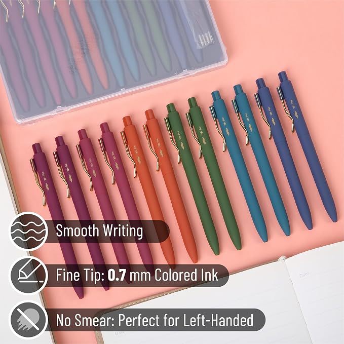 Mr. Pen- Ballpoint Pens with Case, 12 Pack, Colorful Ink, 12 Refills, 0.7mm | - Image 5