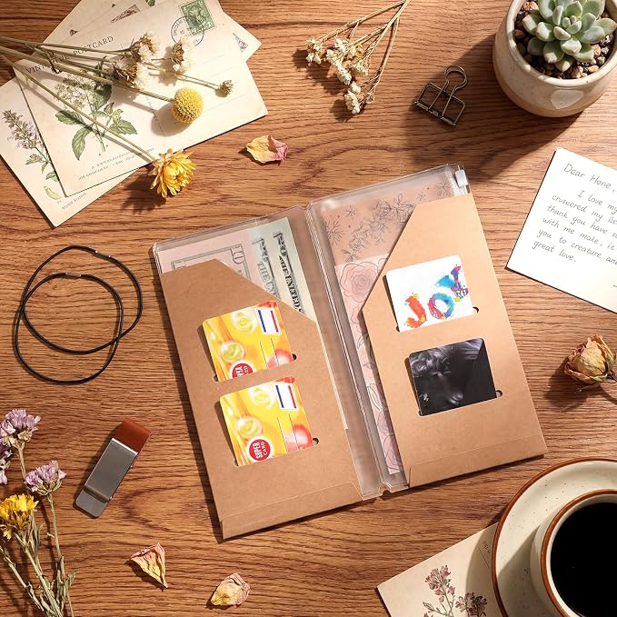 Travelers Journal Notebook Accessories Kit Include Travel Kraft File Folder - Image 4
