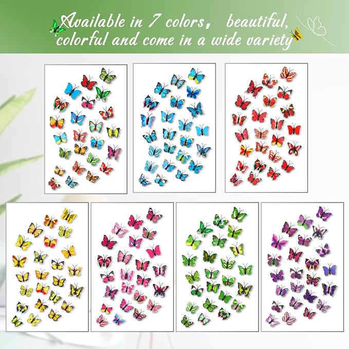 50Packs Purple Butterfly Push Pins Decorative Thumb Tacks Pushpins - Image 2