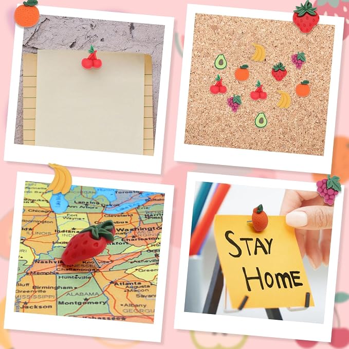 Fruit Theme Decorative Push Pins - Image 7
