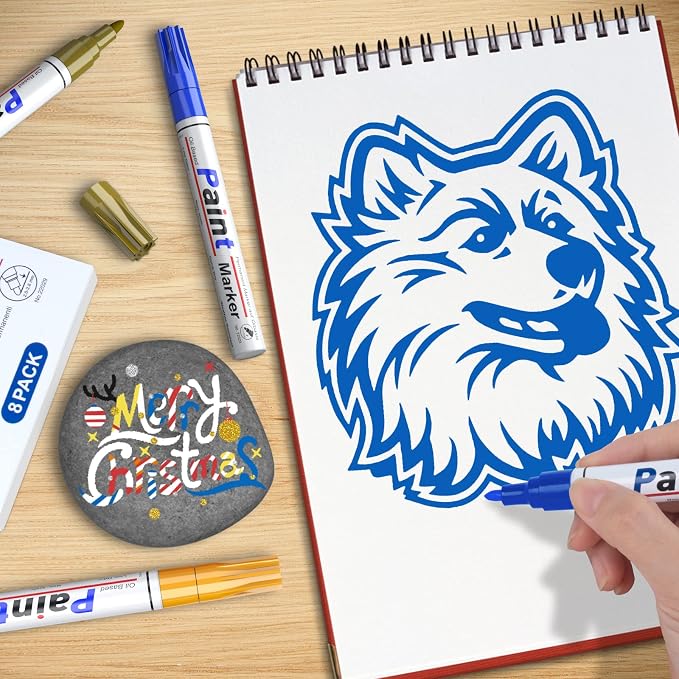 Blue Paint Pen Permanent Paint Markers - Image 6