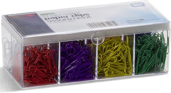 Officemate 97228 Plastic Coated Paper Clips, No. 2 Size - Image 3