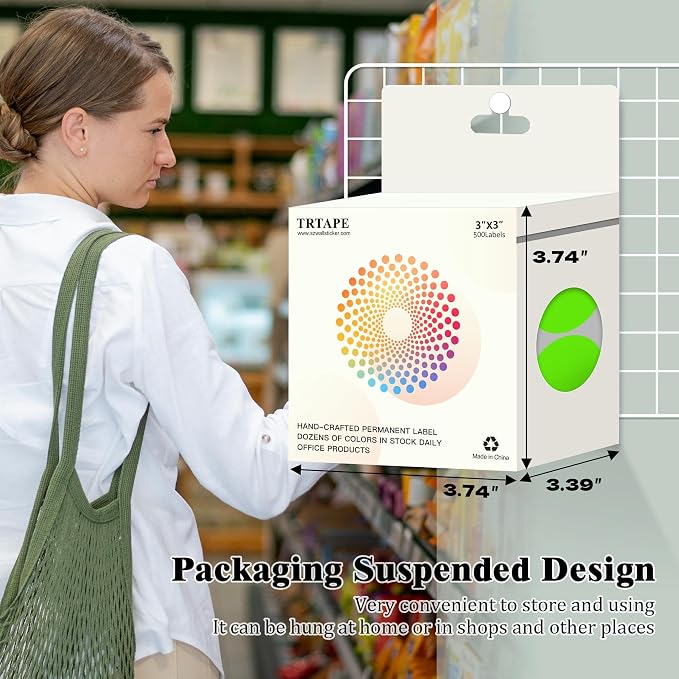 3 Inch Round Colored Dot Stickers, 4 Rolls in Dispenser Box - Image 4