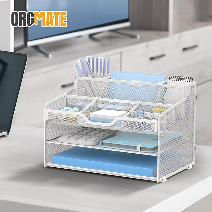 3 Tier Mesh Desk Organizer - Image 6