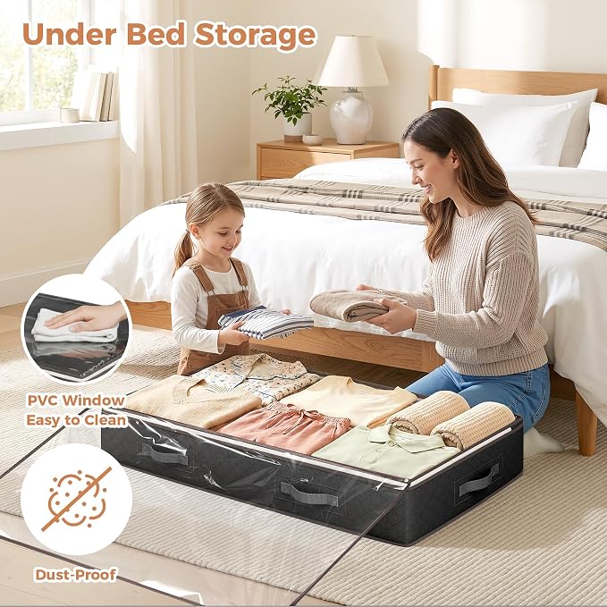 Budding Joy 90L Under Bed Storage Containers, Closet Organizers and Storage Bins - Image 2