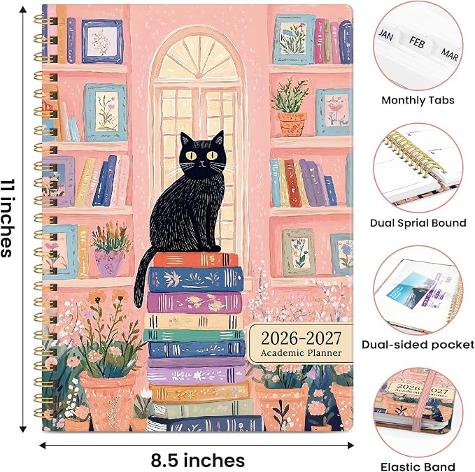 Academic Planner 2026-2027, Weekly and Monthly Calendar Book, July 2026 – June - Image 5
