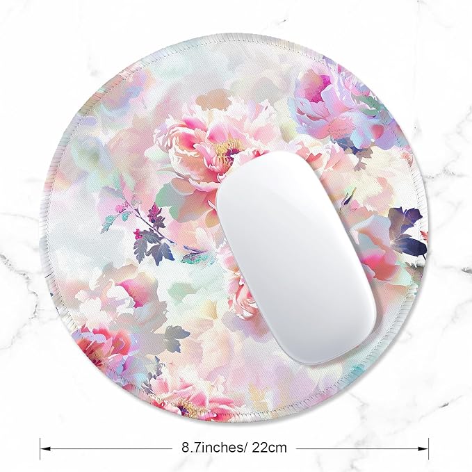 ITNRSIIET Round Mouse Pad with Stitched Edge Premium-Textured Waterproof - Image 2