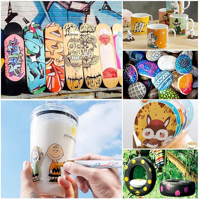 TFIVE Paint Pens Paint Markers on Almost Anything Never Fade Quick Dry and - Image 5