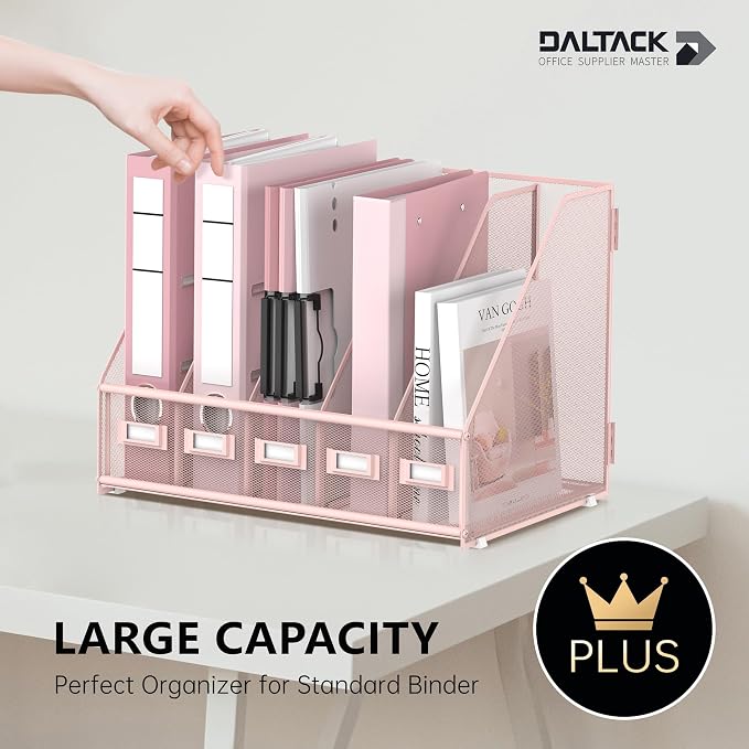 DALTACK Desk Organizers Metal Magazine File Holder - Image 2