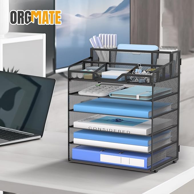 6 Tier Mesh Desk Organizer - Image 6
