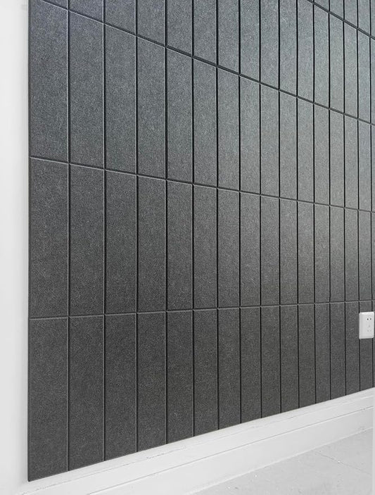 Large Cork Board Alternative - 24-Pack Felt Wall Tiles with Safe Removable Adhesive Tabs, Cork Wall Tiles Bulletin Board Home Office Essentials - Gray Black-DeskLoop Office