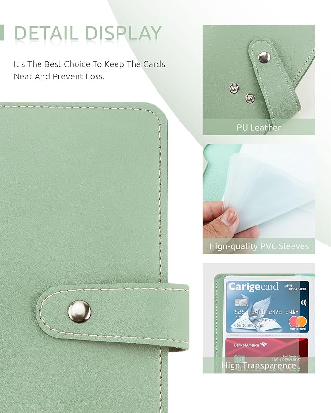 Credit Card Holder, Leather Business Card Organizer - Image 4
