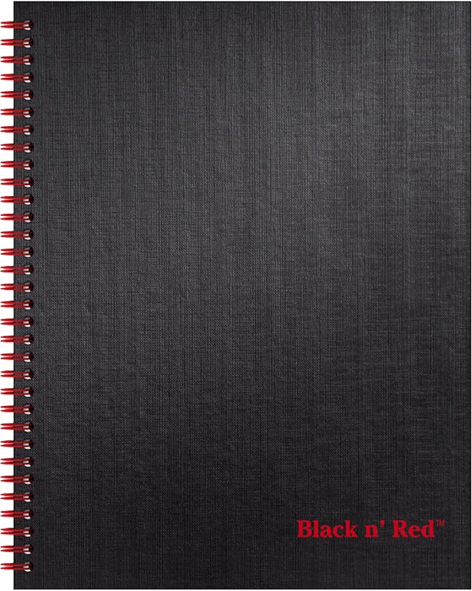 Black n' Red Notebook, Business Journal, 70 Sheets, Optik Paper, Scribzee App by BlacknRed