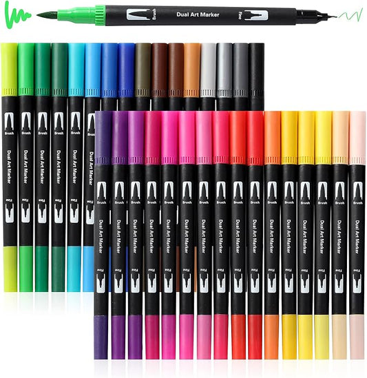 Peablce Art Markers Brush Pen Markers by Peablce